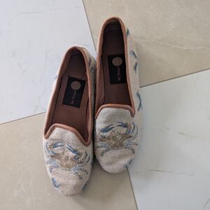 By Paige Crab Needlepoint Loafers
